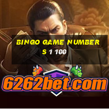 bingo game numbers 1 100